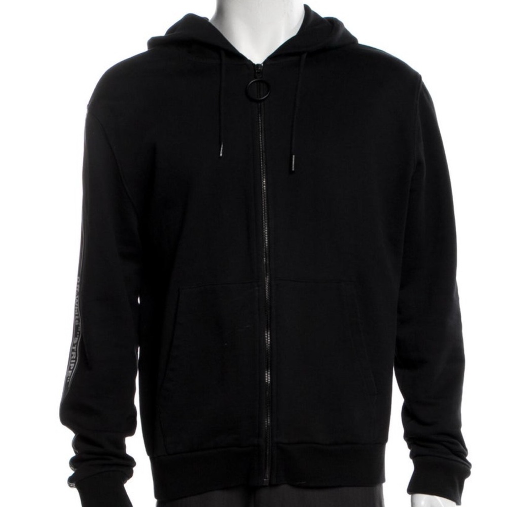 OFF-WHITE Side Stripe Tape Logo Hoodie Sweatshirt